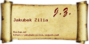 Jakubek Zilia névjegykártya